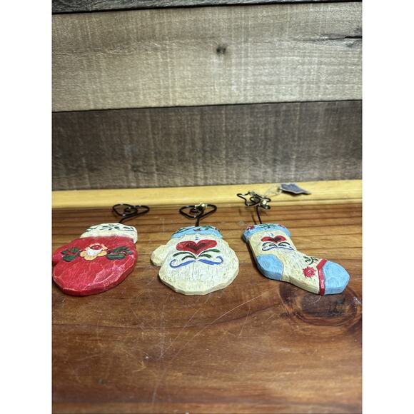 Jim Shore 2003 Enesco Mitten & Stocking Christmas Ornaments - Set Of 3 - Picture 5 of 5